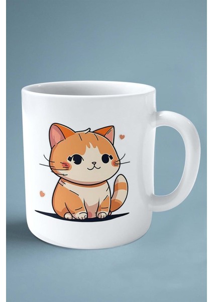 Cymric Kedisi Kedi Isimli Kişiye Özel Baskılı Kupa Bardak Model 7