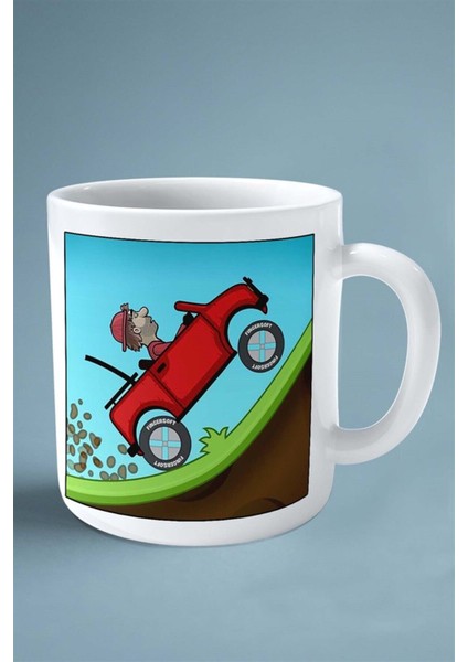 Hill Climb Racing Mobil Oyun Baskılı Kupa Bardak Çift Taraflı Baskı Kişiye Özel Model 5