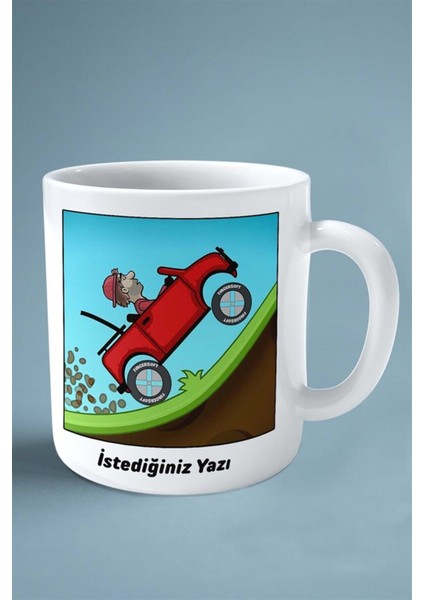 Hill Climb Racing Mobil Oyun Baskılı Kupa Bardak Çift Taraflı Baskı Kişiye Özel Model 5 fiyatları