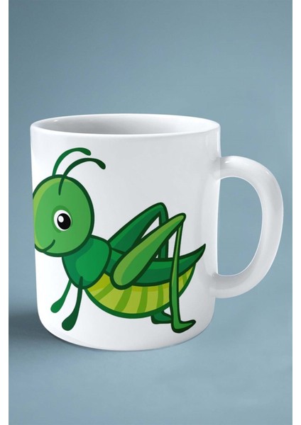 Çekirge Baskılı Kupa Bardak Çift Taraflı Kişiye Özel Model 3