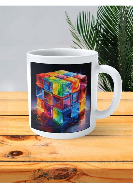 Rubik Baskılı Kupa Bardak Kişiye Özel Desen 2