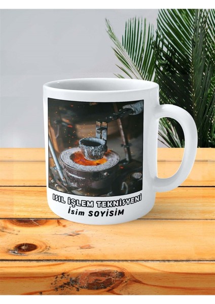 Isıl Işlem Teknisyeni Meslek Baskılı Kupa Bardak Çift Taraflı Baskı Kişiye Özel Model