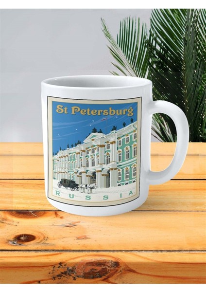 St Petersburg Baskılı Kupa Bardak Kişiye Özel Desen