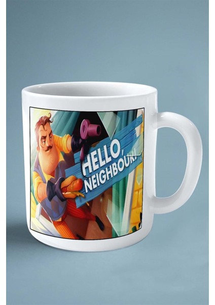 Hello Neighbor Mobil Oyun Baskılı Kupa Bardak Çift Taraflı Baskı Kişiye Özel Model 10