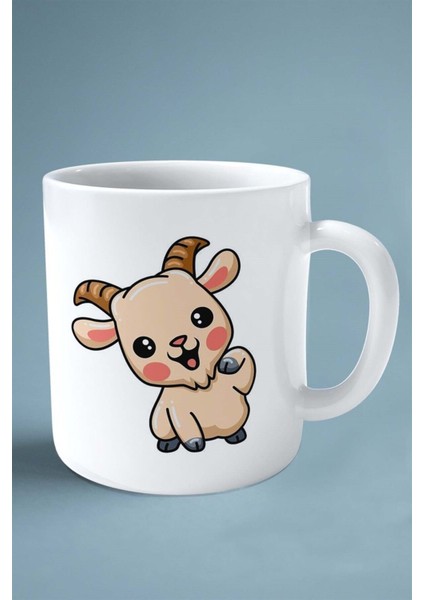 Keçi Baskılı Kupa Bardak Çift Taraflı Kişiye Özel Model 3