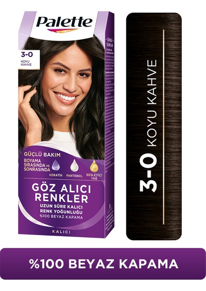 Göz Alıcı Renkler 3-0 Koyu Kahve Pentanol & Besleyici Yağ İçeren Saç Boyası 115 ml