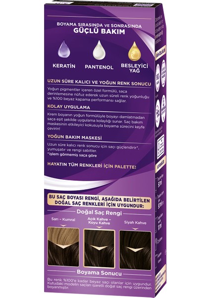 Göz Alıcı Renkler 3-0 Koyu Kahve Pentanol & Besleyici Yağ İçeren Saç Boyası 115 ml modelleri