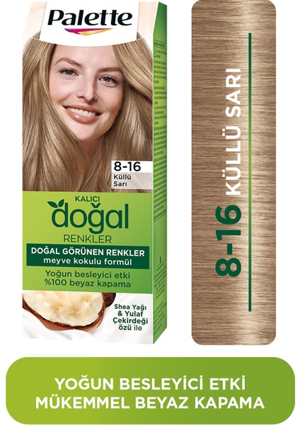 Saç Boyası & Doğal Renkler Colors 8/16 Küllü Sarı 50Ml