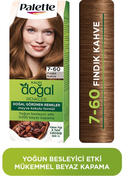 Kalıcı Doğal Renkler 7-60 Fındık Kahve Goji Berry Özü Saç Boyası