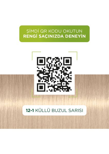 Kalıcı Doğal Renkler 12-1 Küllü Buzul Sarısı Hindistan Cevizi Yağı Saç Boyası fırsatları