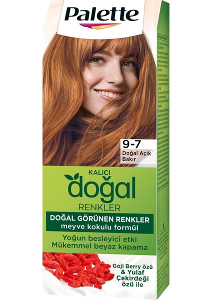 Kalıcı Doğal Renkler 9-7 Doğal Açık Bakır Goji Berry Özü Saç Boyası fiyatları