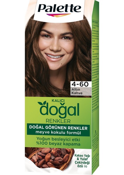 Kalıcı Doğal Renkler 4-60 Altın Kahve Kakao Yağı Saç Boyası fiyatları