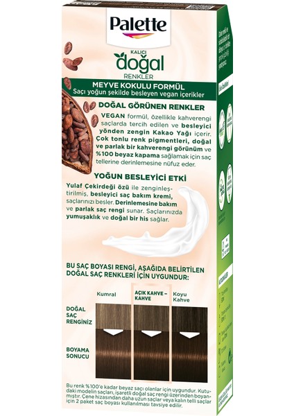 Kalıcı Doğal Renkler 4-60 Altın Kahve Kakao Yağı Saç Boyası modelleri