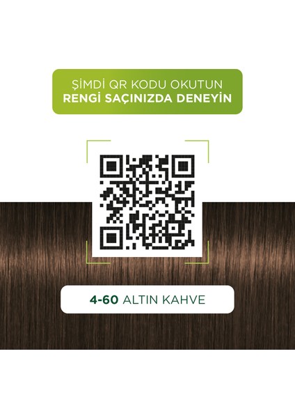 Kalıcı Doğal Renkler 4-60 Altın Kahve Kakao Yağı Saç Boyası fırsatları