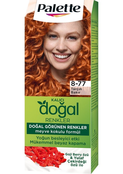 Kalıcı Doğal Renkler 8-77 Tarçın Bakır Goji Berry Özü Saç Boyası fiyatları
