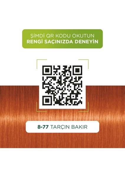 Kalıcı Doğal Renkler 8-77 Tarçın Bakır Goji Berry Özü Saç Boyası fırsatları