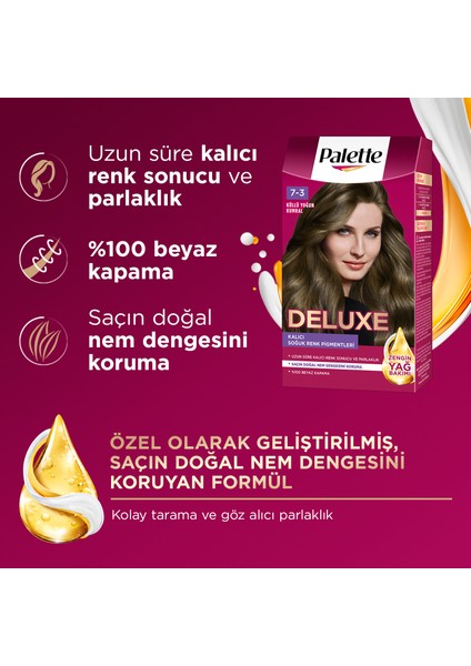 Schwarzkopf Palette Deluxe Yoğun Renkler 7-3 Küllü Yoğun Kumral Saç Boyası