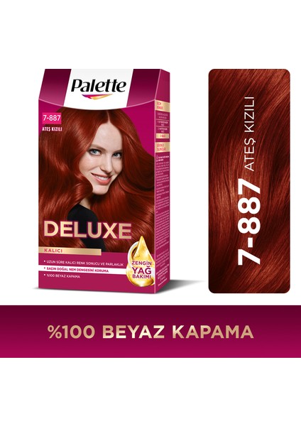 Shwarzkopf Palette Deluxe Yoğun Renkler 7-887 Ateş Kızılı Saç Boyası