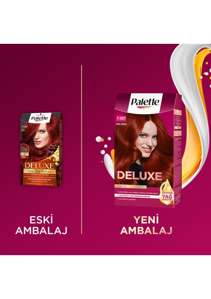 Shwarzkopf Palette Deluxe Yoğun Renkler 7-887 Ateş Kızılı Saç Boyası fırsatları