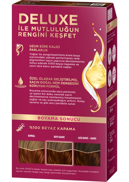 Deluxe Kalıcı Renkler 6-70 Kahve Bakır Saç Boyası modelleri