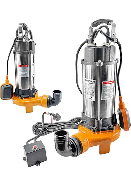 Ibeltech V1300DF 2 Inç 1.5 Hp Bıçaklı Foseptik Dalgıç Pompa Kirli Su Dalgıç Pompa 1300W Parçalayıcı