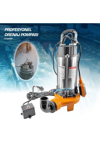 Ibeltech V1300DF 2 Inç 1.5 Hp Bıçaklı Foseptik Dalgıç Pompa Kirli Su Dalgıç Pompa 1300W Parçalayıcı fiyatları