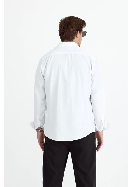 Erkek Regular Fit Beyaz Gömlek fırsatları