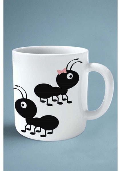 Karınca Baskılı Kupa Bardak Çift Taraflı Kişiye Özel Model 11