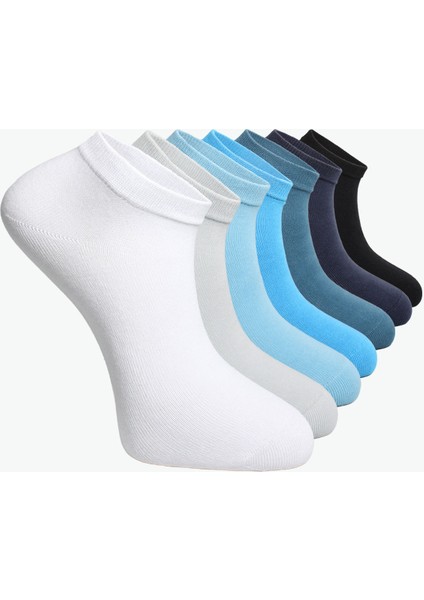 7'li Organik Penye Pamuk Erkek Patik Çorap Soğuk Renkler fiyatları