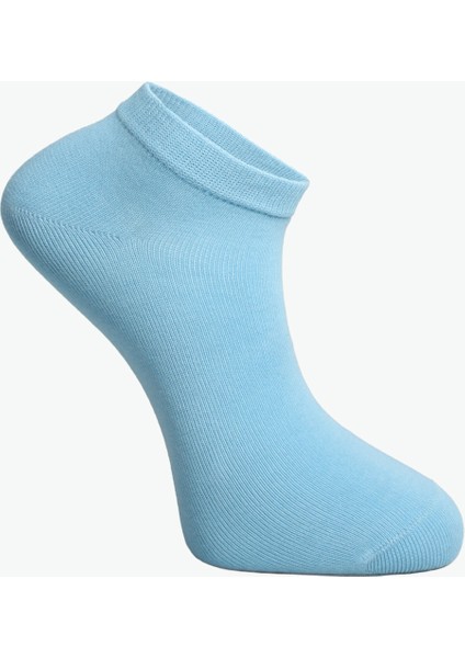 7'li Organik Penye Pamuk Erkek Patik Çorap Soğuk Renkler