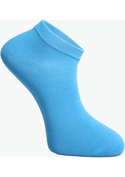 7'li Organik Penye Pamuk Erkek Patik Çorap Soğuk Renkler