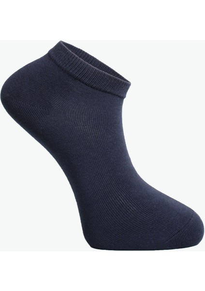 7'li Organik Penye Pamuk Erkek Patik Çorap Soğuk Renkler