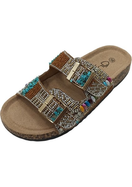 Camel Kadın Çift Toka Terlik Ayakkabı fiyatları