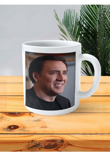 Nicolas Cage Baskılı Kupa Bardak Kişiye Özel Desen 1