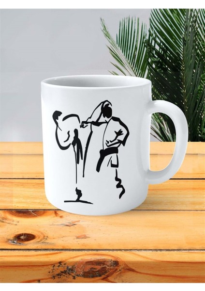 Karate Baskılı Kupa Bardak Kişiye Özel Model 4