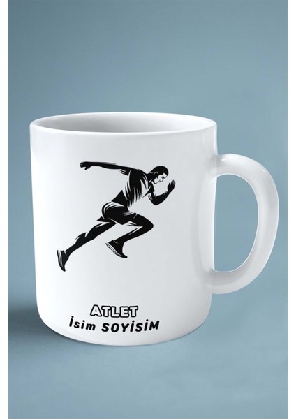 Atlet Baskılı Kupa Bardak Çift Taraflı Baskı Kişiye Özel Model 1