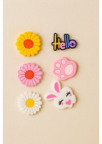 PVC Çiçek Detaylı Terlik Charmpim modelleri