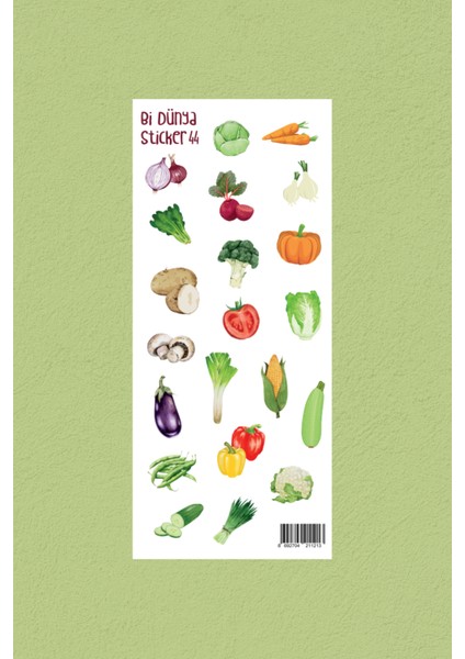 M44 – Sebze Temalı Sticker Seti