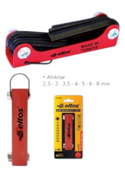 Eltos Çakı Alyan Allen Seti 7 Parça 2.5-8 mm Kompakt Yerli Üretim modelleri