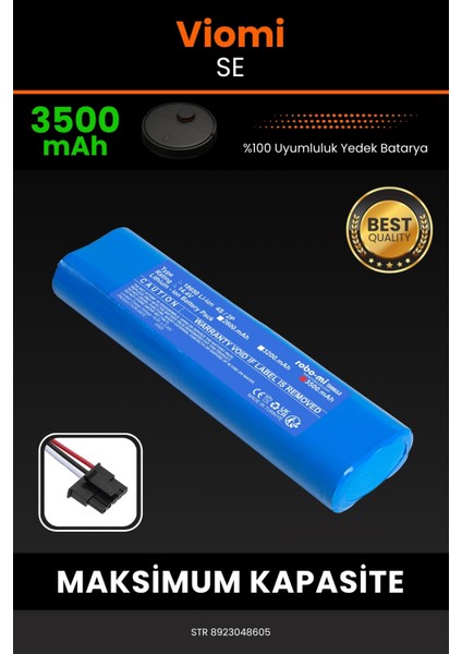Viomi SE 3500mAh Robot Süpürge Bataryası - Koruma Katmanlı Batarya Teknolojisi