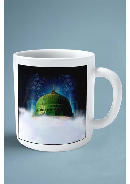 Mescidi Nebevi Islamiyet Baskılı Kupa Bardak Çift Taraflı Baskı Kişiye Özel Model 11
