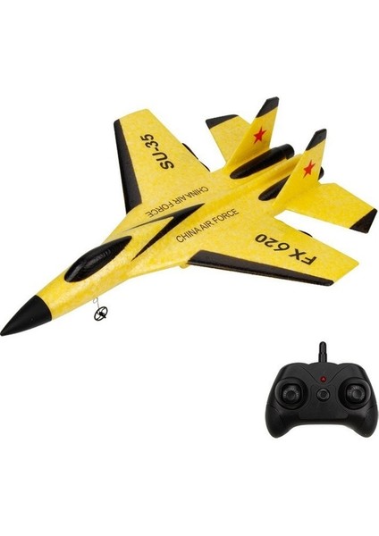 Su 35 Avion Rc Uzaktan Kumanda Uçak Kontrolörü Su-35 Avcı Modeli Uçak - Sarı (Yurt Dışından)