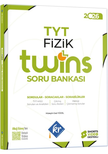 Tyt Twins Fizik Soru Bankası Kr Akademi Yayınları