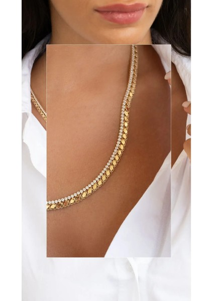 Tasarım Taşlı Halep Altın Zincir - Pullu Altın Zincir fiyatları