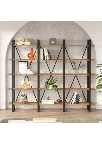 El4 5 Raflı Elanor Metal Kitaplık 220CM*34CM*180CM Ela4-A