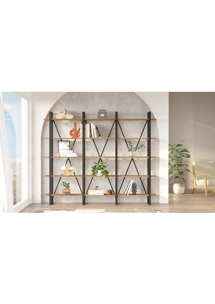 El4 5 Raflı Elanor Metal Kitaplık 220CM*34CM*180CM Ela4-A modelleri