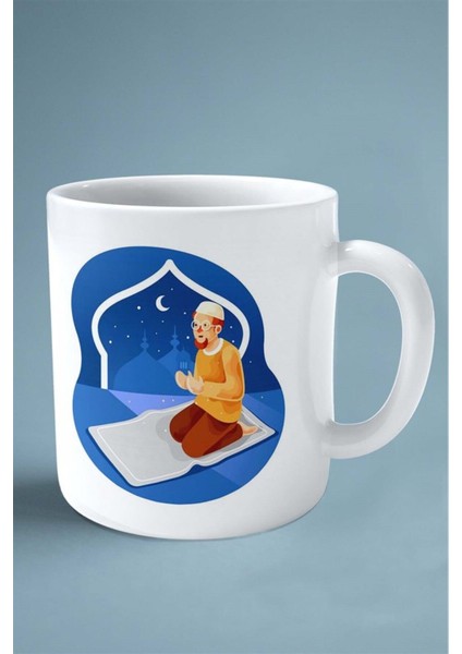 Namaz Islam Baskılı Kupa Bardak Çift Taraflı Baskı Kişiye Özel Model 2