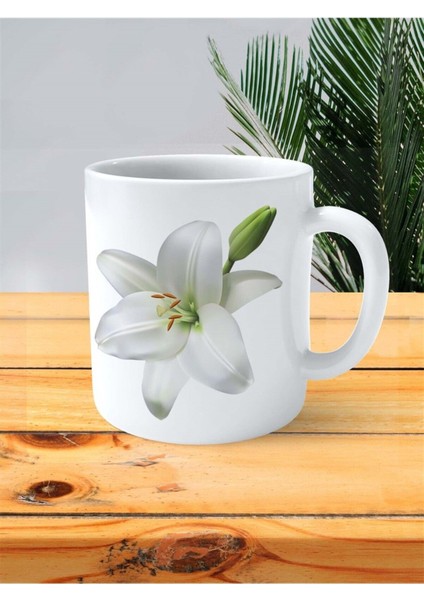 Lilyum Baskılı Kupa Bardak Kişiye Özel Model 3