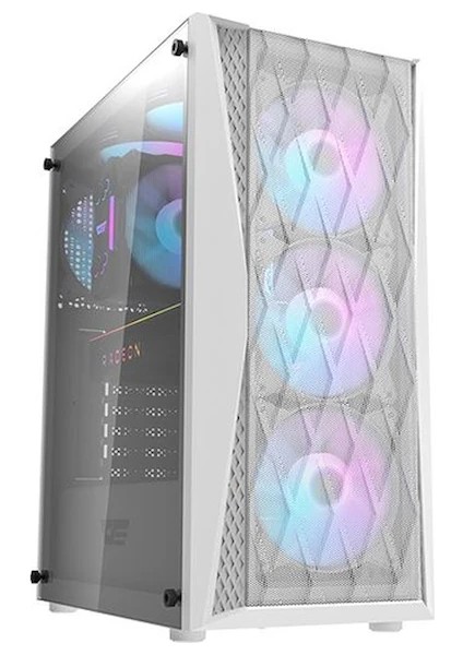 Zoko Melody White 4X12 cm Fanlı Temperli Cam Mesh Panel Bilgisayar Kasası