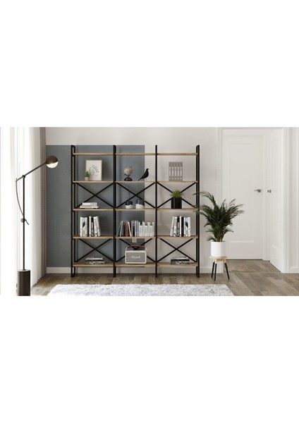 Atlantis 175CM Metal Kitaplık 5 Raflı Geniş 3 Bölme Atl6-A fırsatları